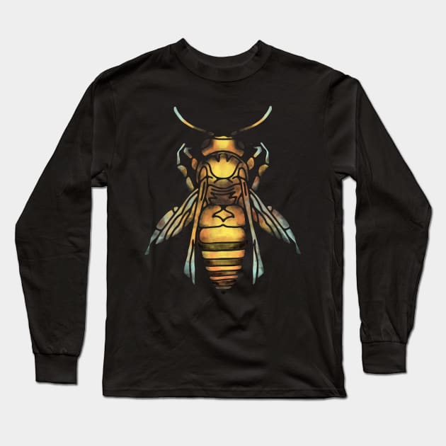 Honey Bee Long Sleeve T-Shirt by okpinsArtDesign